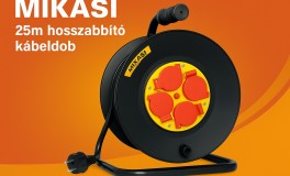 MIKASI 25m Hosszabbító Kábeldob