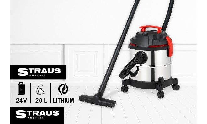 Straus 20L-es akkus ipari porszívó