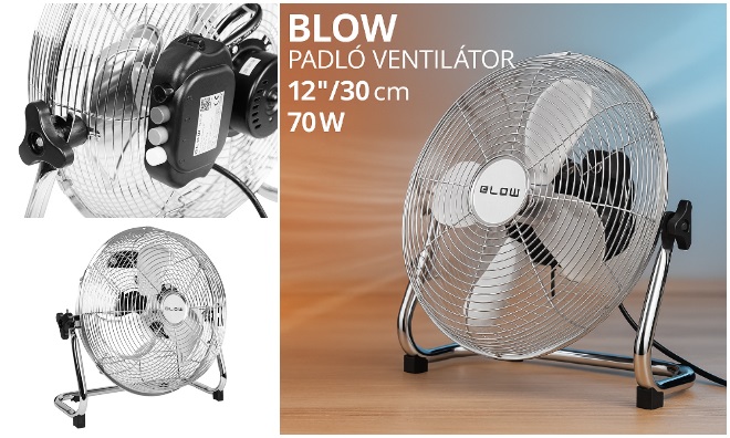 Padló Ventilátor 12''/30cm 70W