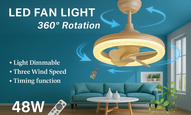 LED Ventilátoros Mennyezeti Lámpa