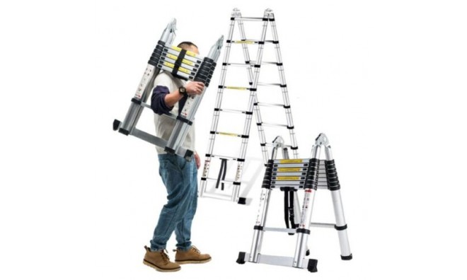 Teleszkópos alumínium létra 2x3,2m