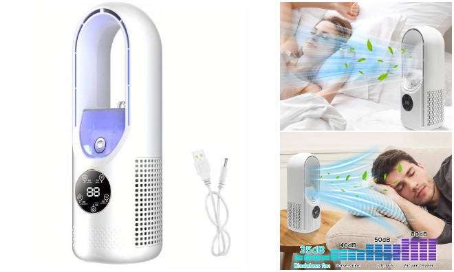 Ventilátor LED-es +párásító funkció