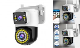 Dupla Wifi IP kamera Kültéri 8MP