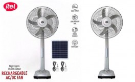 16''AC/DC napelemes ventilátor