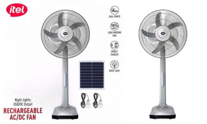 16''AC/DC napelemes ventilátor