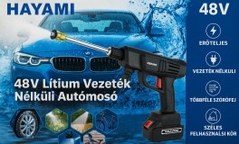 HAYAMI 48V 2akkus magasnyomású mosó