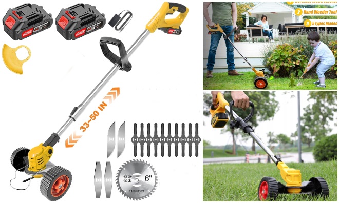 Kraftech 2Akkus kerekes Fűkasza 68V