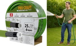 Procraft 4 rétegű locsolótömlő 25m 