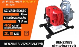 FischerKraft Benzines vízszivattyú 