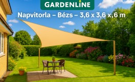 GardenLine Napvitorla 3,6x3,6x3,6 m