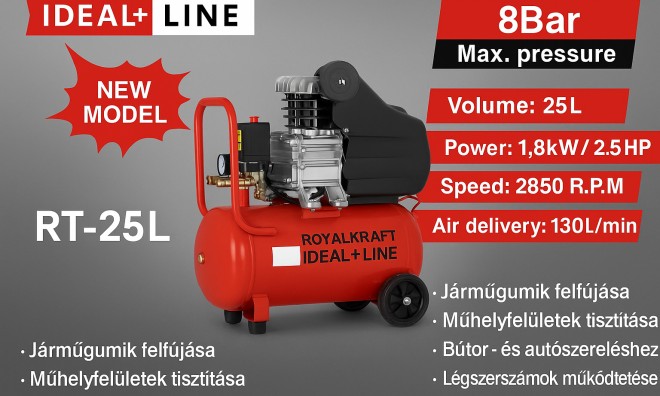 IDEAL LINE RT-25L Légkompresszor