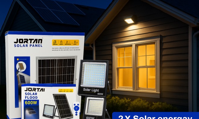JORTAN 600W Napelemes LED reflektor