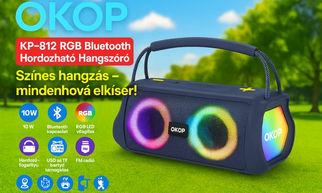 RGB Bluetooth Hordozható Hangfal 