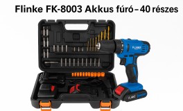 Flinke FK-8003 akkus fúró, 40 db-os