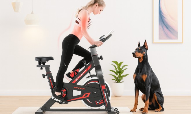 Spinning bicikli LCD-vel, pulzussal
