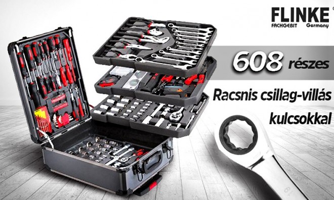 Flinke 608 r. racsnis szerszámszett