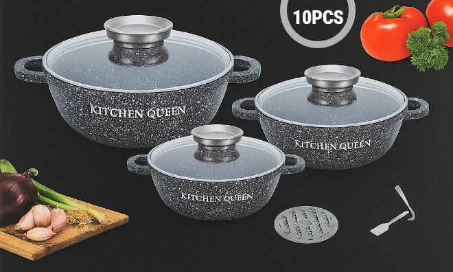 KitchenQueen 10 Részes Edénykészlet