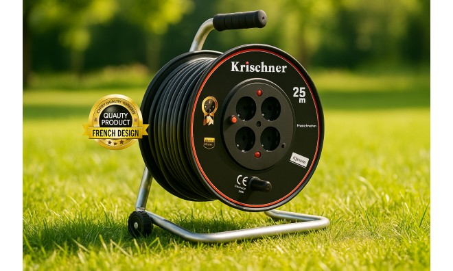 Krischne 25m prémium fém kábeldob