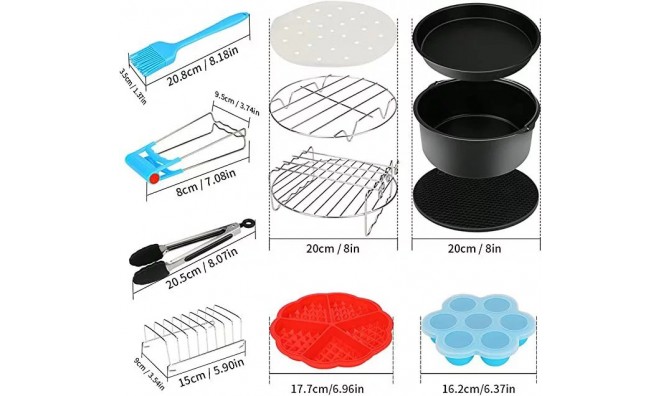 12 részes Air Fryer tartozék csomag 2
