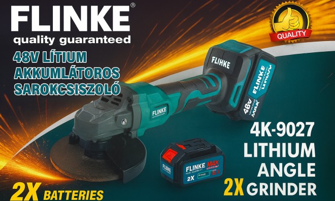 Flinke 48V akkus sarokcsiszoló
