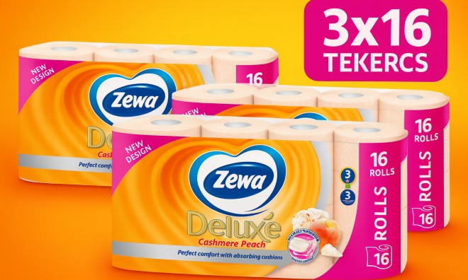 3x16 tekercs Zewa Deluxe wc papír