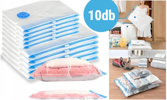 10db nagyméretű vákuumos tárolózsák