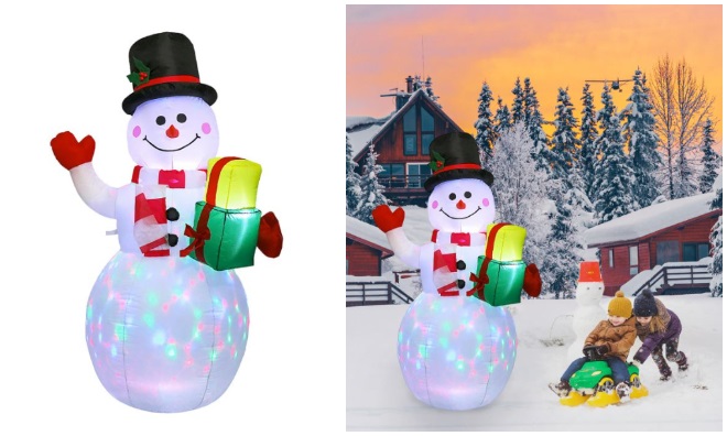 Felfújható hóember, 150cm, LED-es