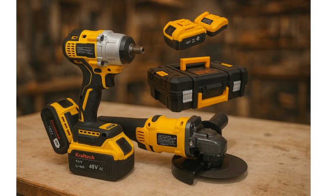 Kraftech 2x48V akkus szerszám szett