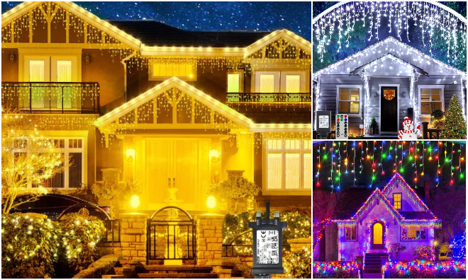 15m, 300 LED jégcsap fény füzér