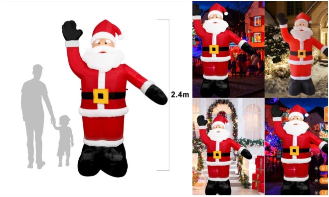 Mega Miki Felfújható mikulás-240 cm