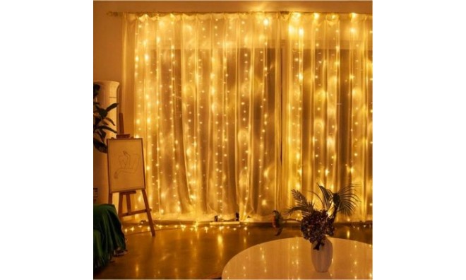 1+1 Beltéri Fényfüggöny, melegfehér 2