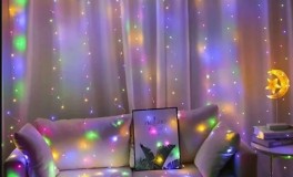 3m Beltéri Fényfüggöny, színes