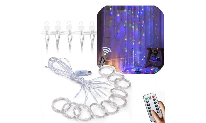 3m Beltéri Fényfüggöny, színes 2