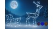 Világító rénszarvas szánnal 150cm 2 - min