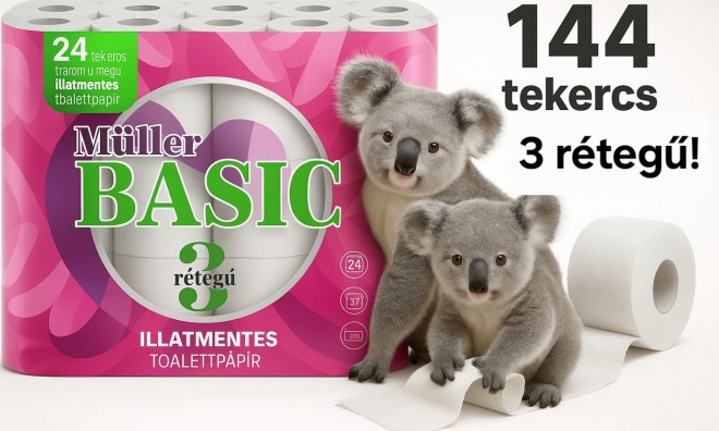 MÜLLER Basic 6x24 tekercs WC papír