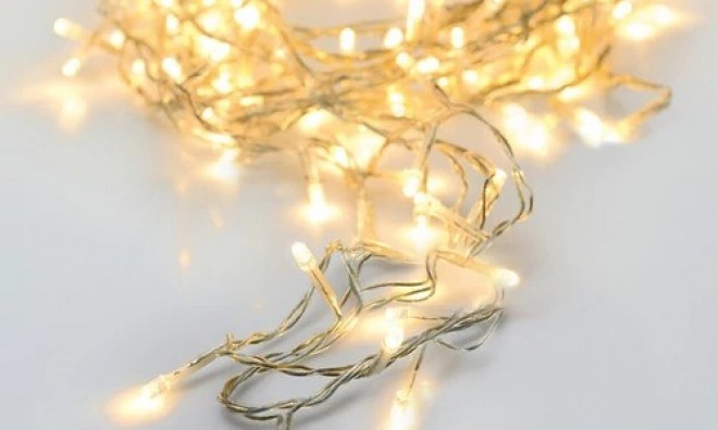 1+1 96 LED-es fényfüzér, átlátszó