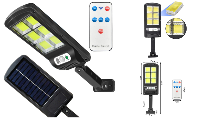 Extra erős 96 LED solar reflektor