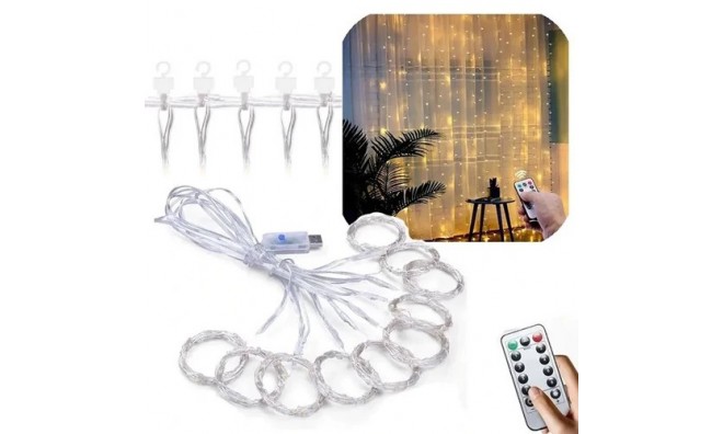 1+1 Beltéri Fényfüggöny, melegfehér 2