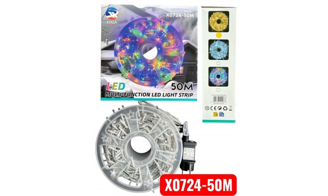 50 méteres Karácsonyi fényfűzér 2