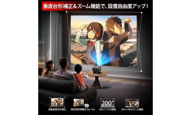 Hordozható 4K Android Projektor 2