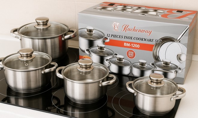 Bachmayer 12 r.  acél edénykészlet