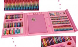 Műanyag festőkészlet tokban 208 db