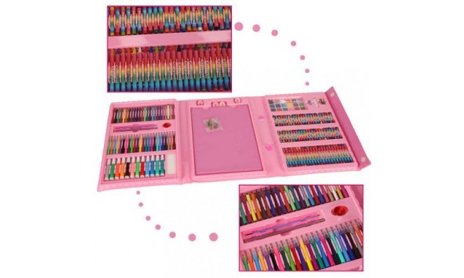 Műanyag festőkészlet tokban 208 db