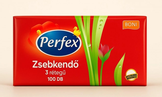 Perfex 3 Rétegű Zsebkendő 10x100 db