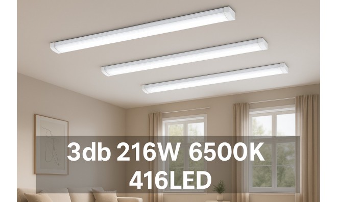 3db 120cm,216W Mennyezeti LED fény
