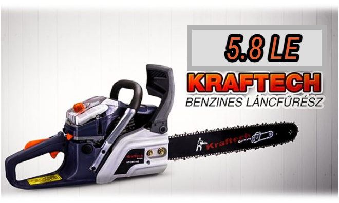 KrafTech Benzines láncfűrész 5,8 LE