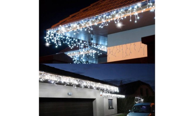 600 LED, 30M Jégcsap Fényfüzér 2