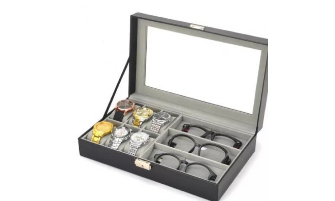 Elegáns óra és szemüvegtartó doboz 