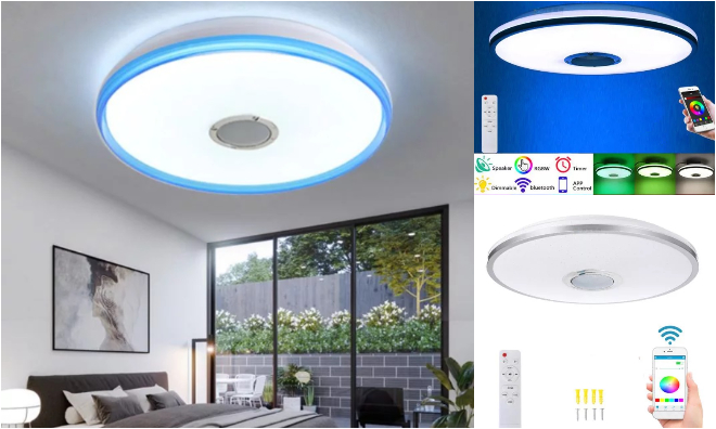 Round RGB hangszorós Okos Lámpa 2