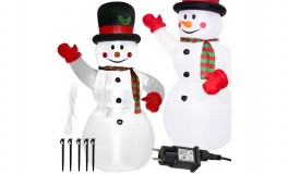 Springos led fénydekoráció Hóember